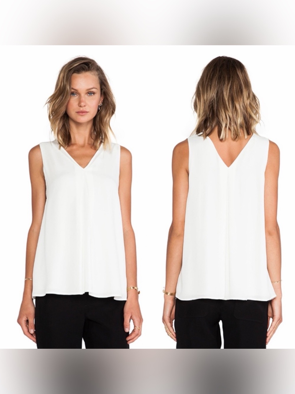 Theory Lesay Silk Sleeveless Top